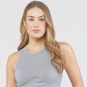 Ribbed Bustier Tank